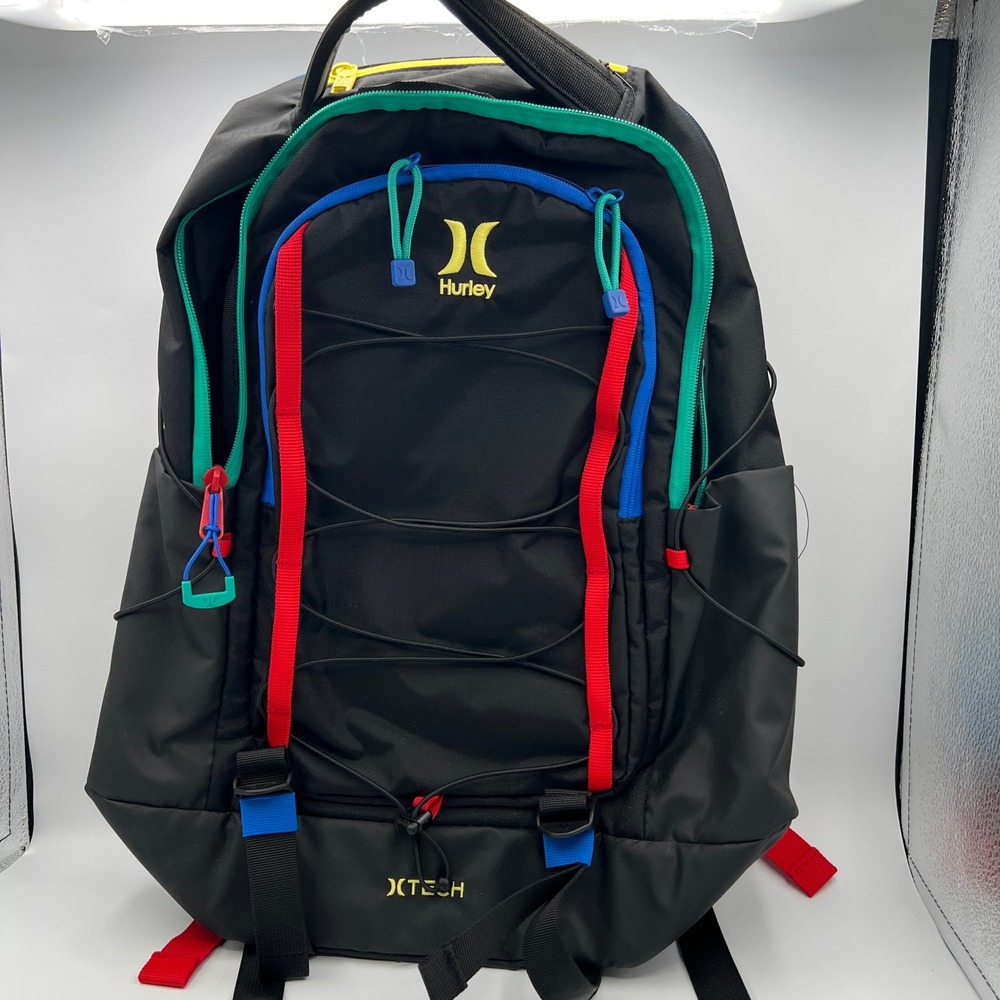 Hurley Terrain Backpack Black Multi Laptop Bag Tech NEW